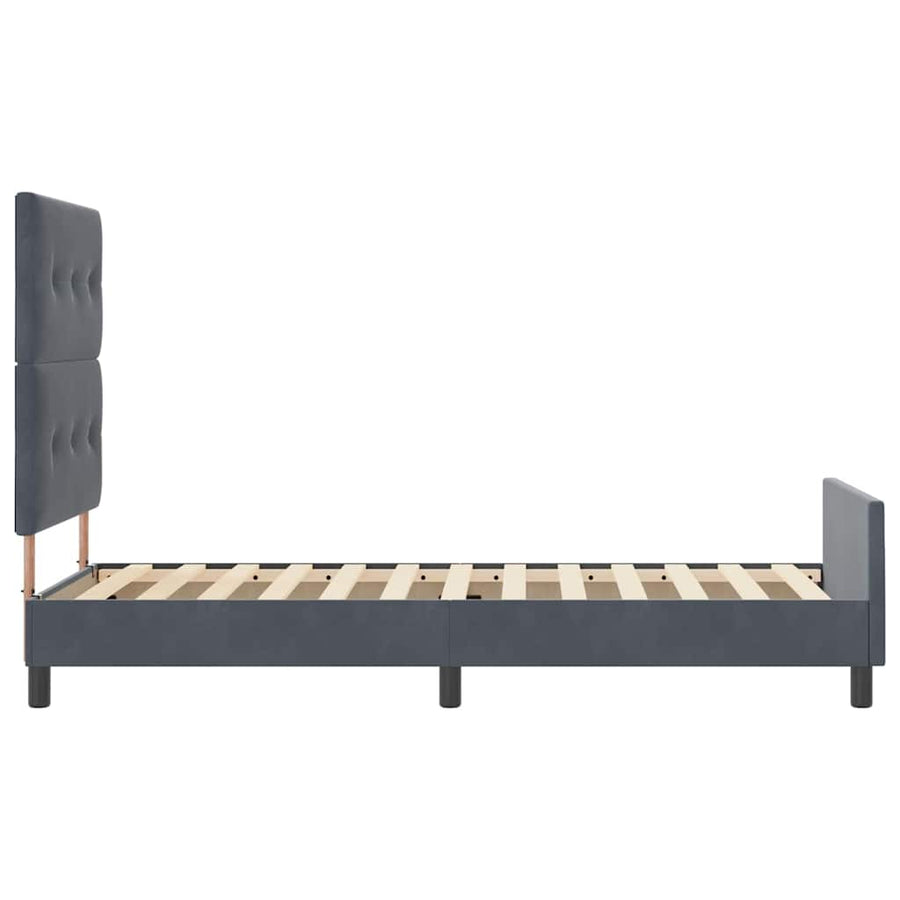 Boxspringbed met hoofdeinde Donkergrijs 100 x 200 cm Fluweel