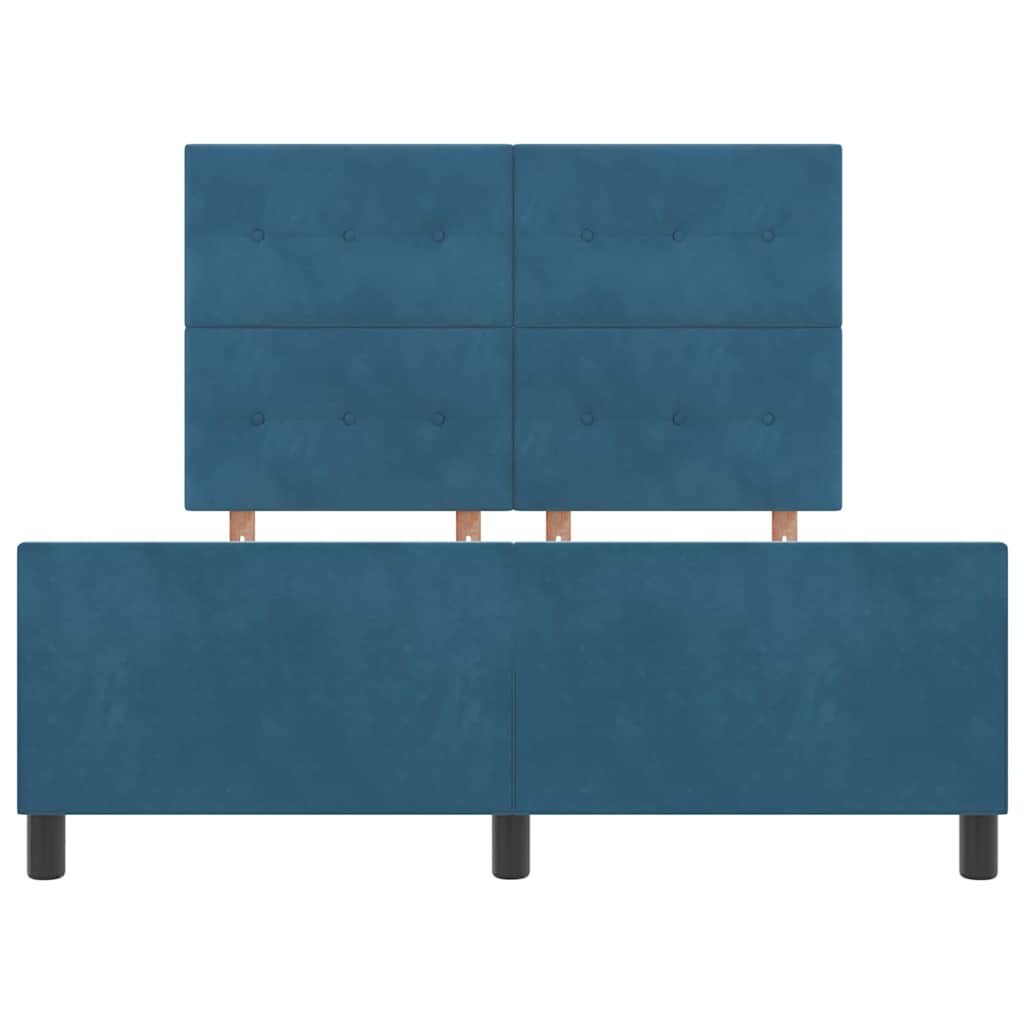 Boxspringbed met hoofdeinde Donkerblauw 160 x 200 cm Fluweel