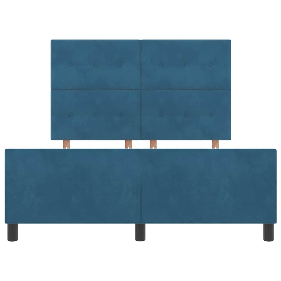 Boxspringbed met hoofdeinde Donkerblauw 160 x 200 cm Fluweel