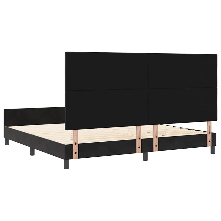 Boxspringbed Met Hoofdeinde Zwart 200 X 200 Cm Fluweel Zwart