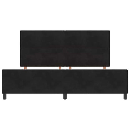 Boxspringbed Met Hoofdeinde Zwart 200 X 200 Cm Fluweel Zwart