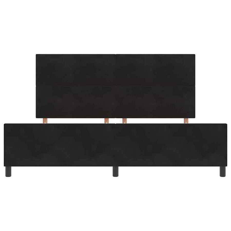 Boxspringbed Met Hoofdeinde Zwart 200 X 200 Cm Fluweel Zwart