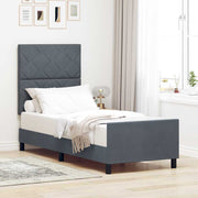 Boxspringbed 80x200 cm donkergrijs fluweel