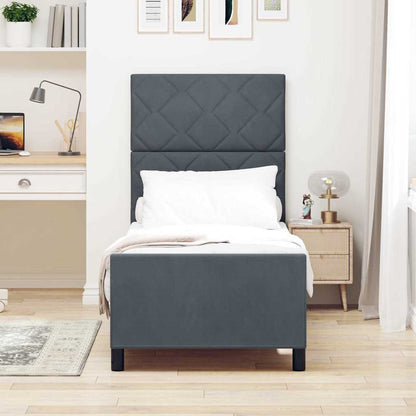 Boxspringbed met hoofdeinde Donkergrijs 80 x 200 cm Fluweel