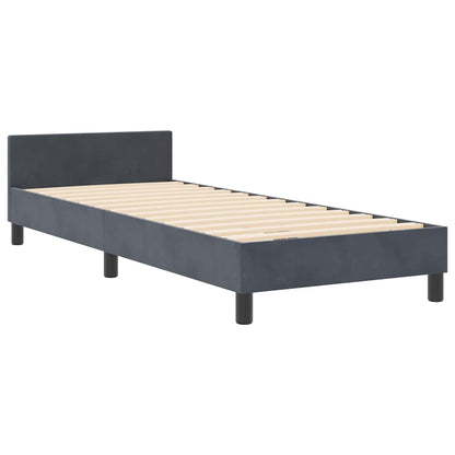 Boxspringbed met hoofdeinde Donkergrijs 80 x 200 cm Fluweel