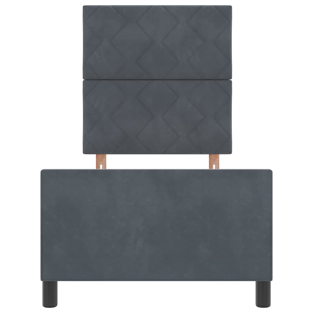 Boxspringbed met hoofdeinde Donkergrijs 80 x 200 cm Fluweel