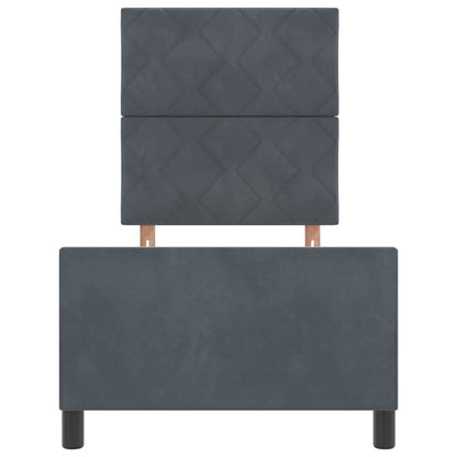Boxspringbed met hoofdeinde Donkergrijs 80 x 200 cm Fluweel