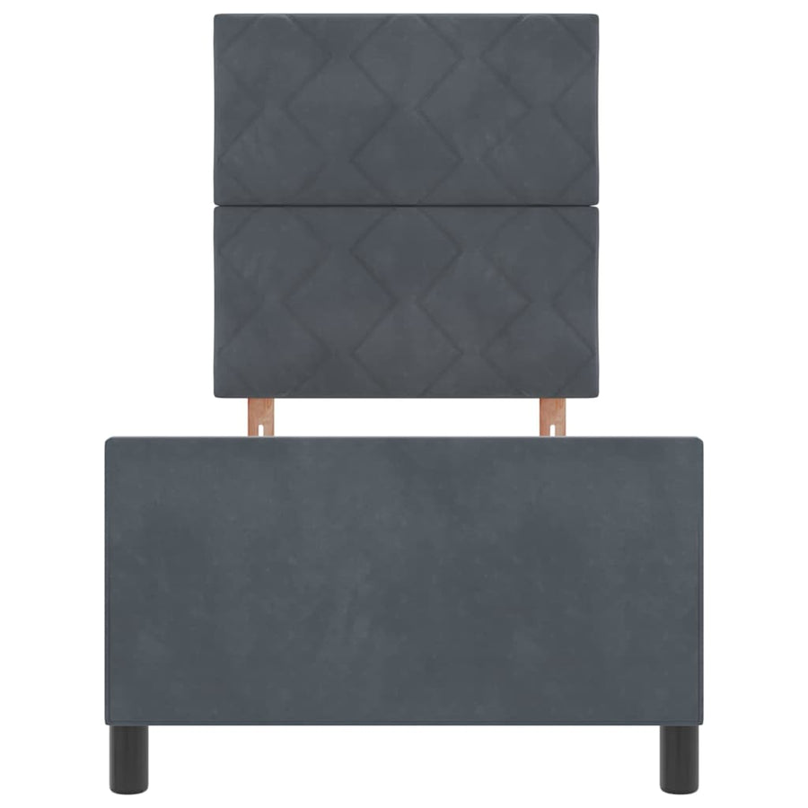 Boxspringbed met hoofdeinde Donkergrijs 80 x 200 cm Fluweel