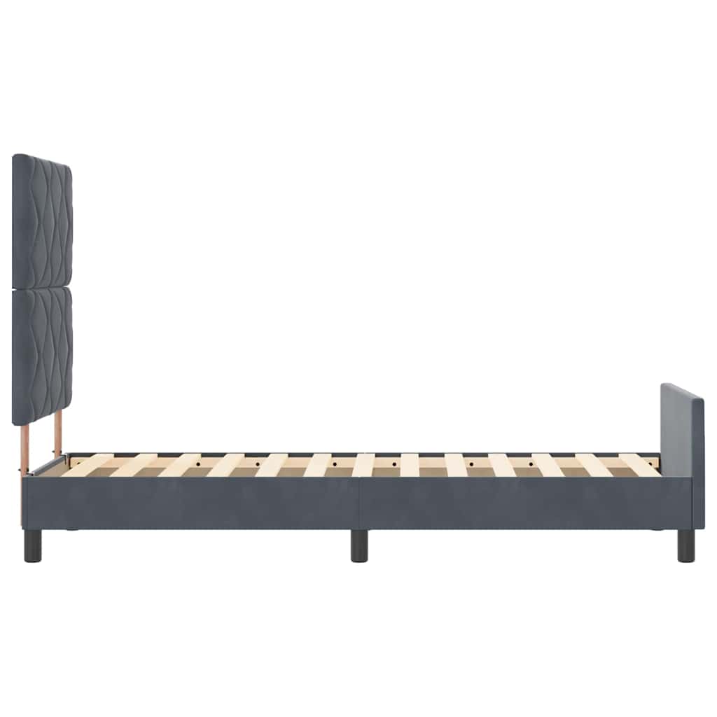 Boxspringbed met hoofdeinde Donkergrijs 80 x 200 cm Fluweel
