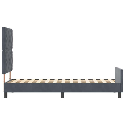 Boxspringbed met hoofdeinde Donkergrijs 80 x 200 cm Fluweel