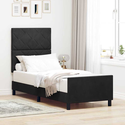 Boxspringbed met hoofdeinde Zwart 80 x 200 cm Fluweel
