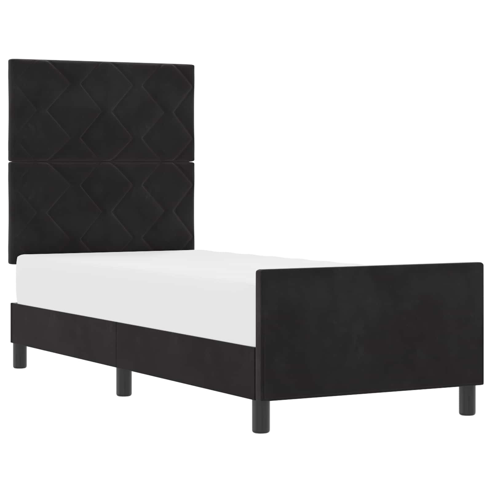 Boxspringbed met hoofdeinde Zwart 80 x 200 cm Fluweel