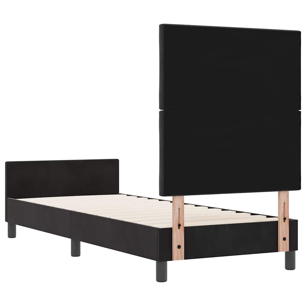 Boxspringbed met hoofdeinde Zwart 80 x 200 cm Fluweel