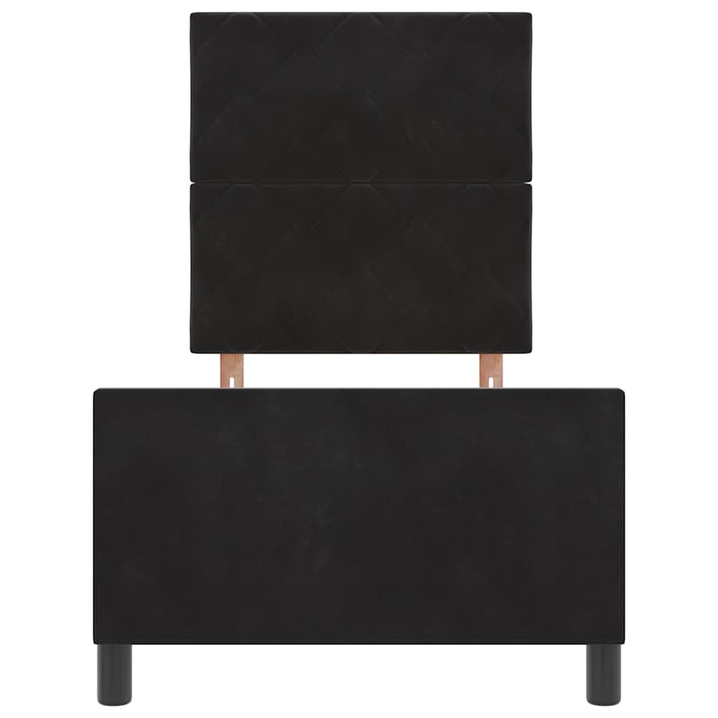 Boxspringbed met hoofdeinde Zwart 80 x 200 cm Fluweel