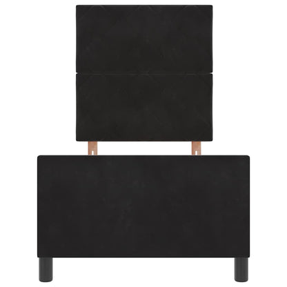 Boxspringbed met hoofdeinde Zwart 80 x 200 cm Fluweel