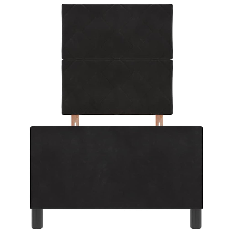 Boxspringbed met hoofdeinde Zwart 80 x 200 cm Fluweel
