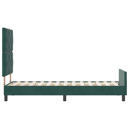 Boxspringbed met hoofdeinde Donkergroen 80 x 200 cm Fluweel