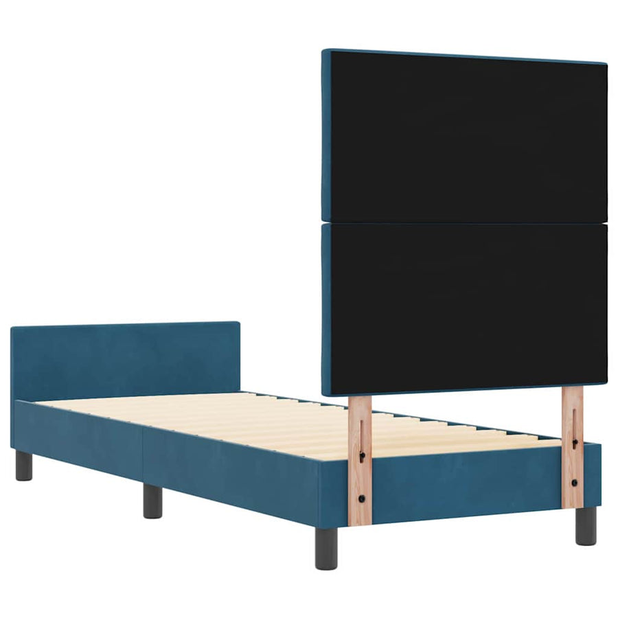 Boxspringbed met hoofdeinde Donkerblauw 80 x 200 cm Fluweel