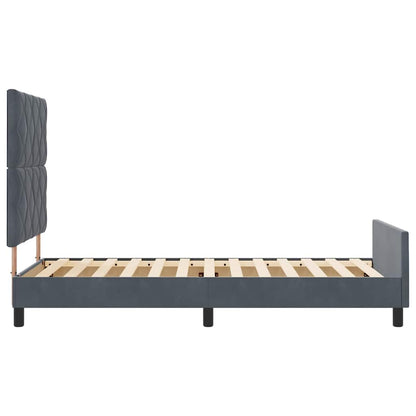 Boxspringbed met hoofdeinde Donkergrijs 90 x 190 cm Fluweel