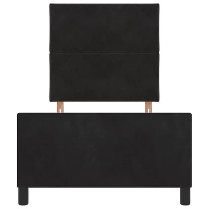 Boxspringbed met hoofdeinde Zwart 90 x 190 cm Fluweel