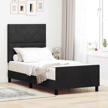 Boxspringbed met hoofdeinde Zwart 100 x 200 cm Fluweel