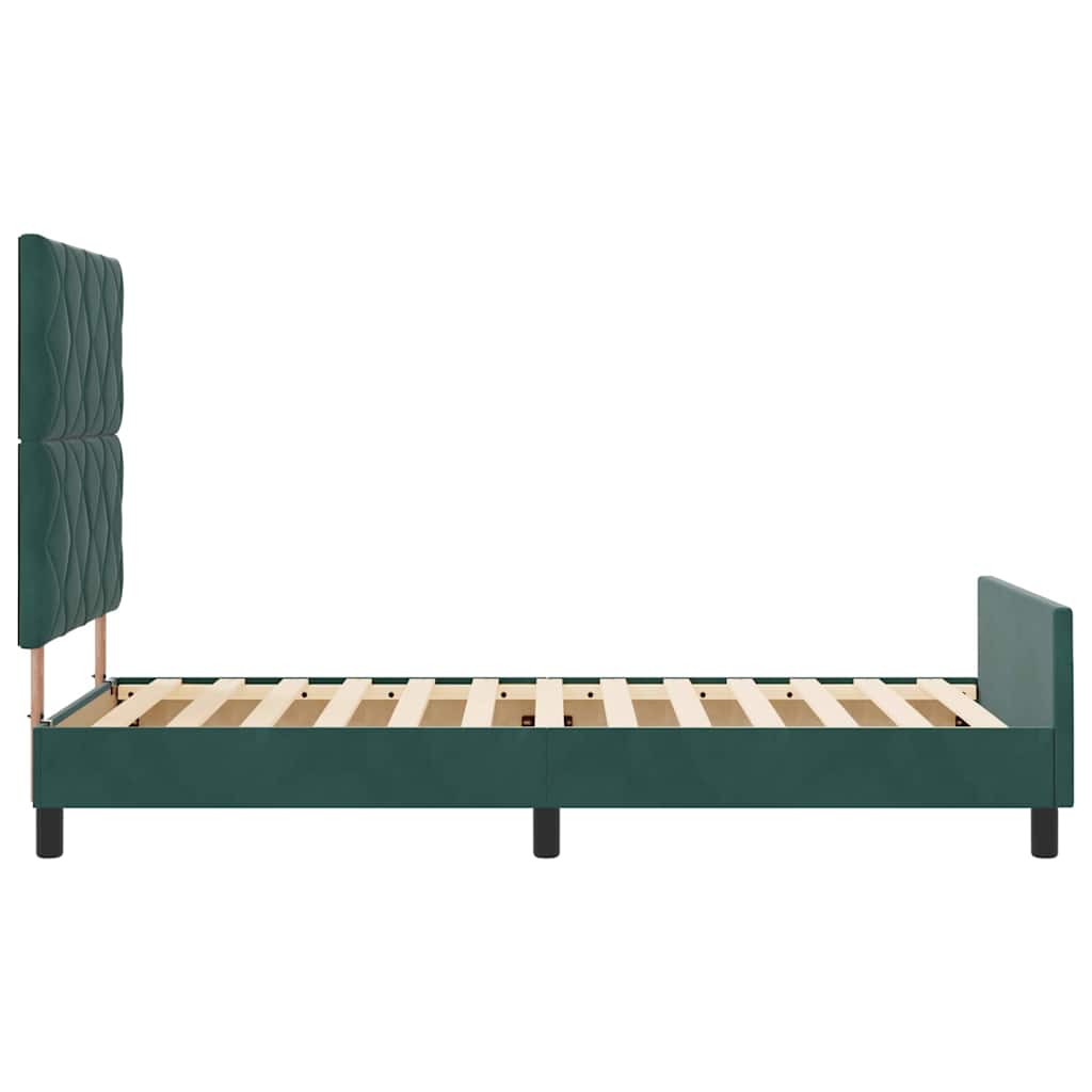 Boxspringbed met hoofdeinde Donkergroen 100 x 200 cm Fluweel