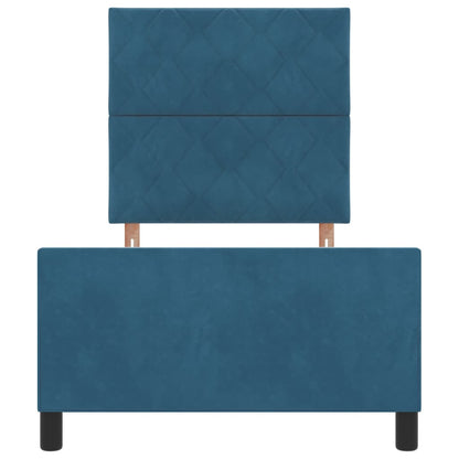 Boxspringbed met hoofdeinde Donkerblauw 100 x 200 cm Fluweel