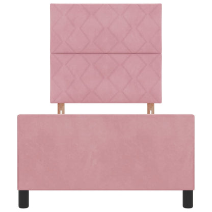 Boxspringbed met hoofdeinde Roze 100 x 200 cm Fluweel