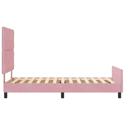 Boxspringbed met hoofdeinde Roze 100 x 200 cm Fluweel