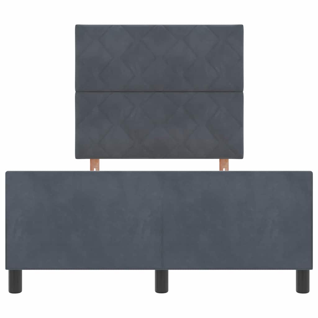 Boxspringbed met hoofdeinde Donkergrijs 120 x 190 cm Fluweel