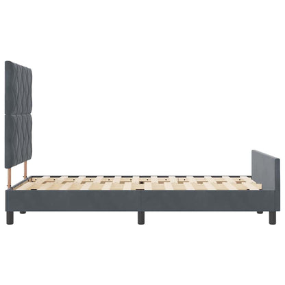 Boxspringbed met hoofdeinde Donkergrijs 120 x 190 cm Fluweel