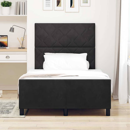 Boxspringbed met hoofdeinde Zwart 120 x 190 cm Fluweel