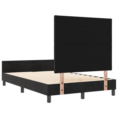 Boxspringbed met hoofdeinde Zwart 120 x 190 cm Fluweel