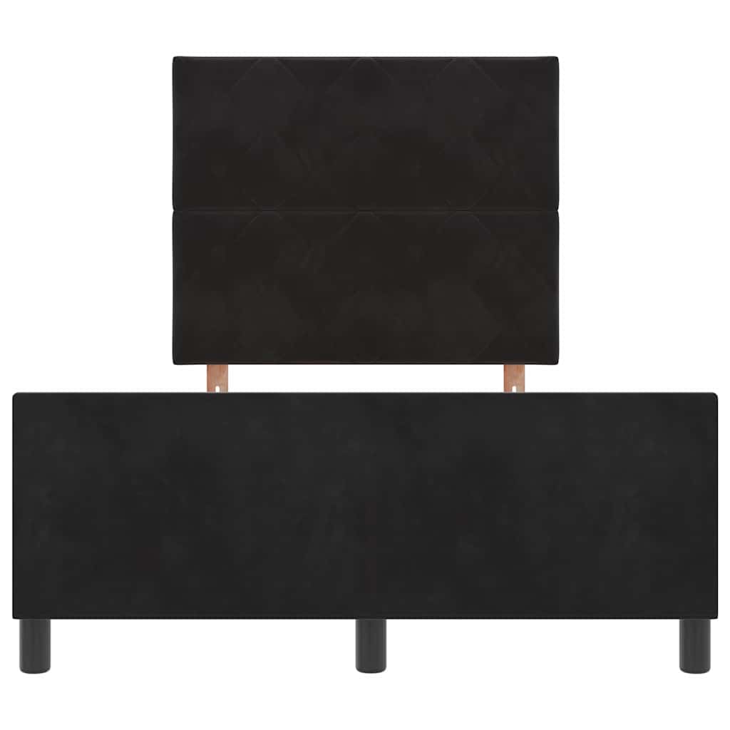 Boxspringbed met hoofdeinde Zwart 120 x 190 cm Fluweel