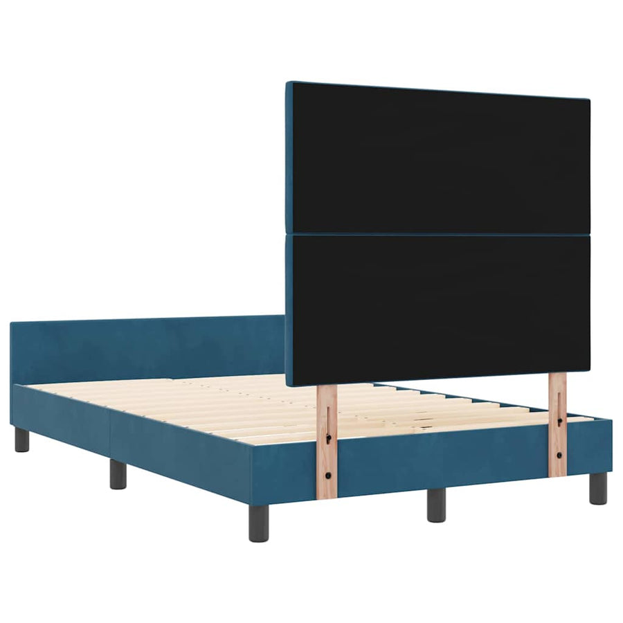 Boxspringbed met hoofdeinde Donkerblauw 120 x 190 cm Fluweel