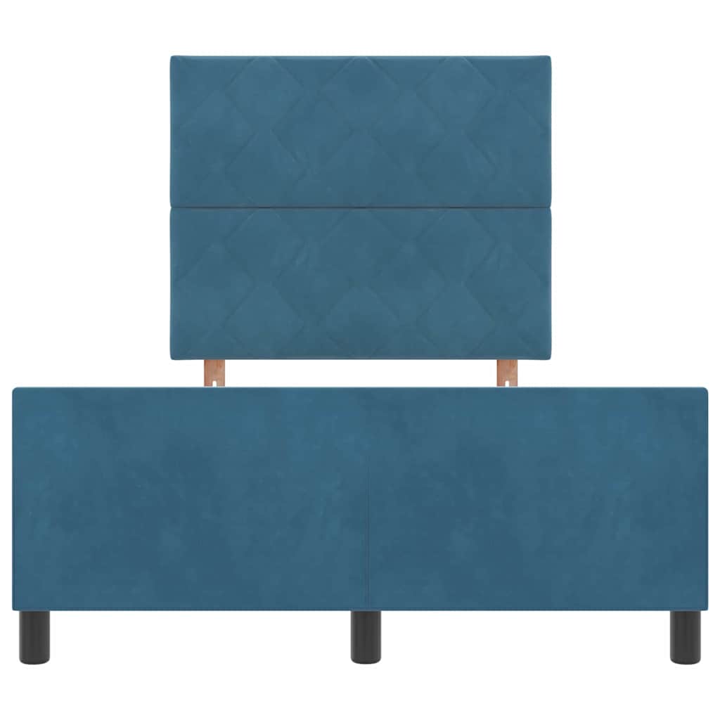 Boxspringbed met hoofdeinde Donkerblauw 120 x 190 cm Fluweel