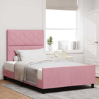 Boxspringbed 120x190 cm roze fluweel