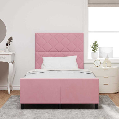 Boxspringbed met hoofdeinde Roze 120 x 190 cm Fluweel