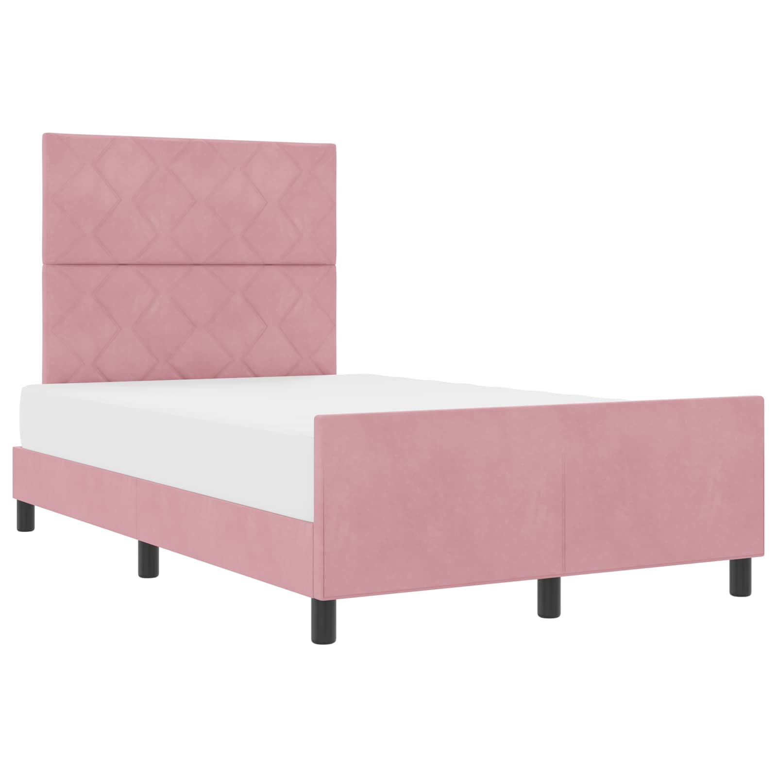 Boxspringbed met hoofdeinde Roze 120 x 190 cm Fluweel
