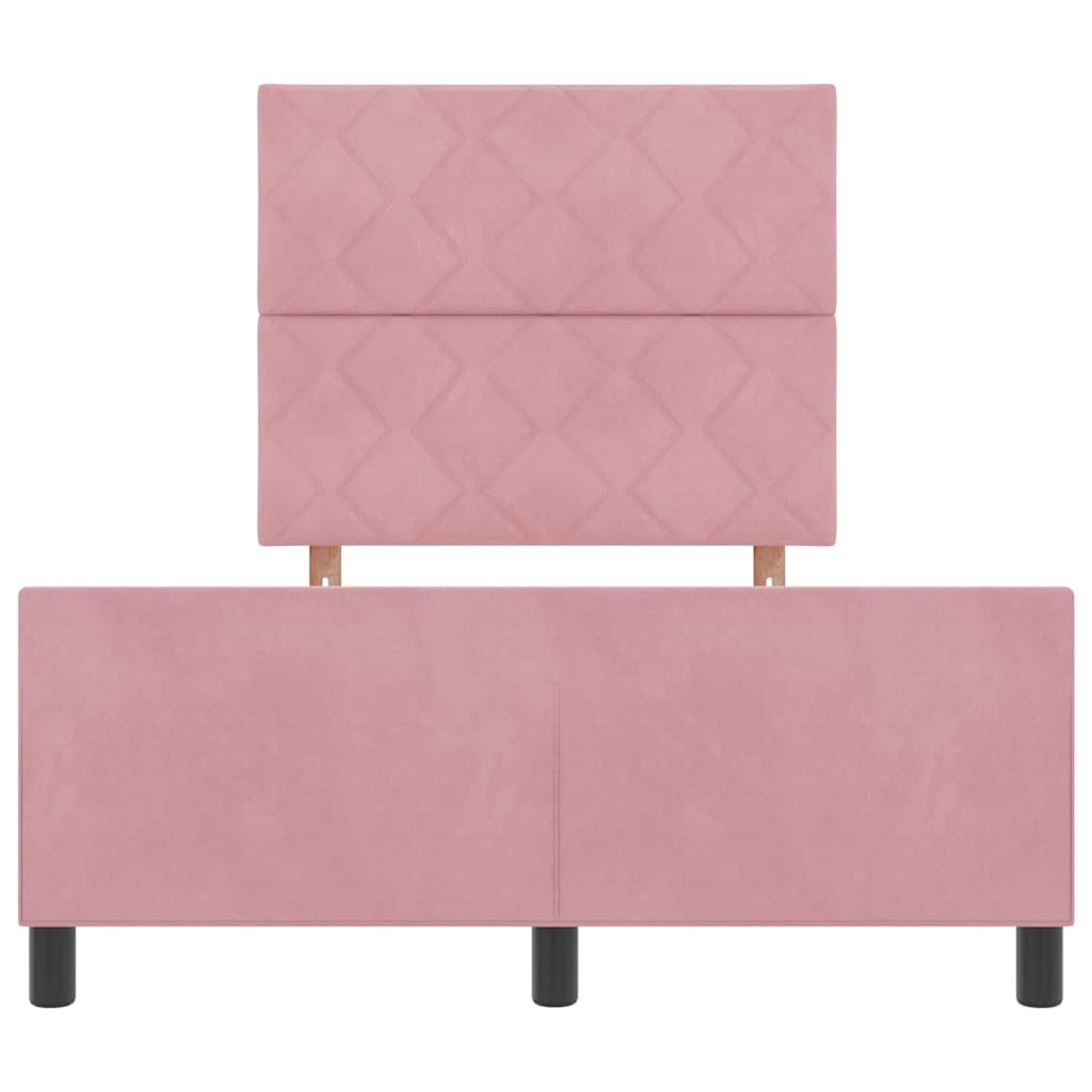 Boxspringbed met hoofdeinde Roze 120 x 190 cm Fluweel