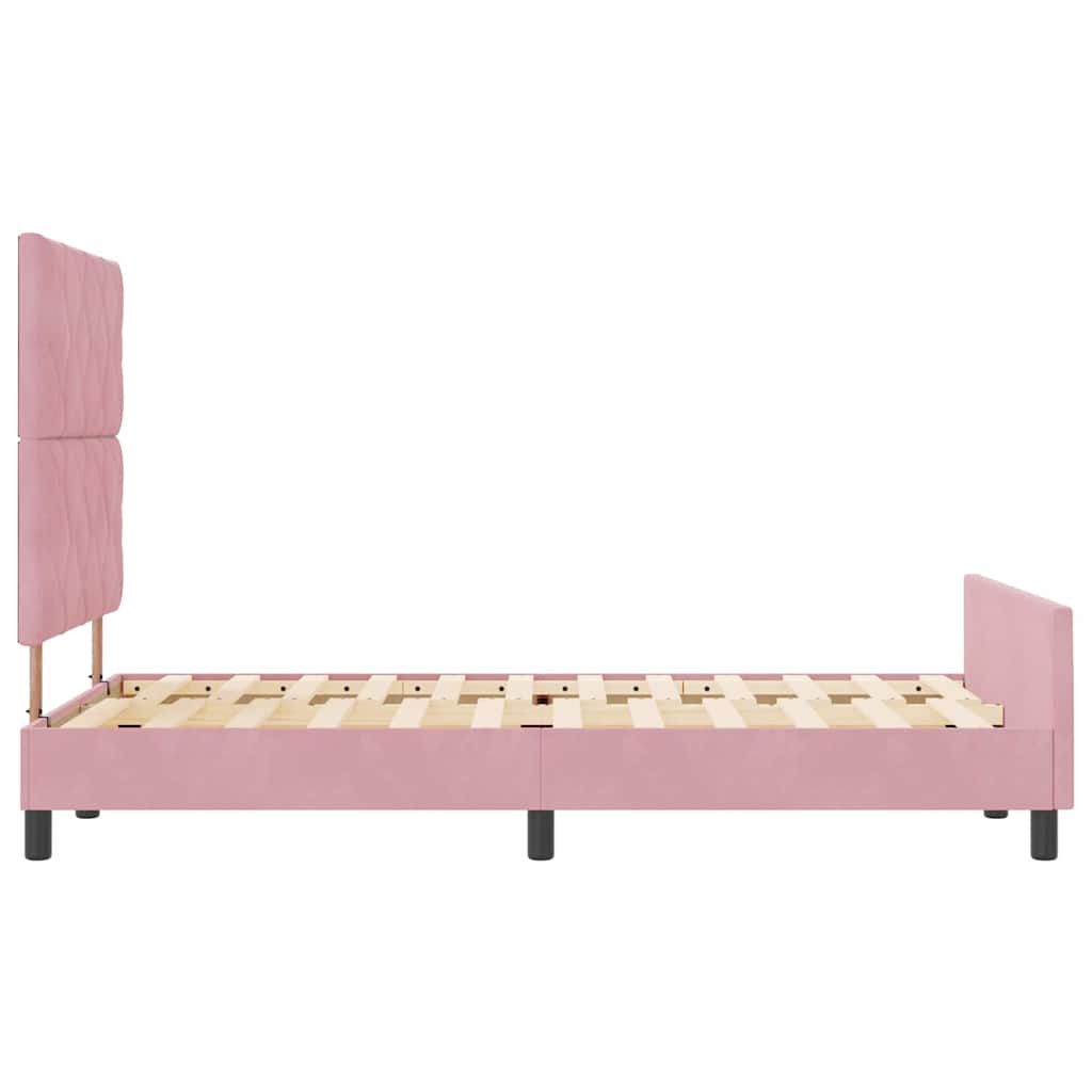 Boxspringbed met hoofdeinde Roze 120 x 190 cm Fluweel