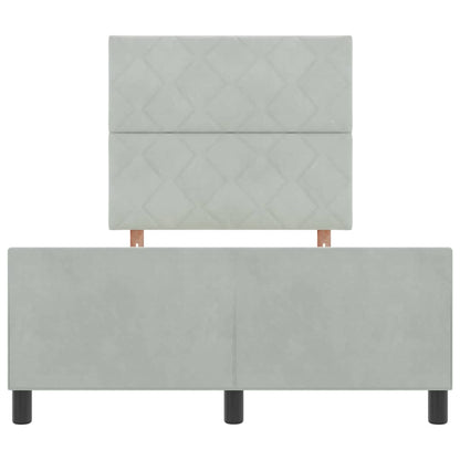 Boxspringbed met hoofdeinde Lichtgrijs 120 x 200 cm Fluweel
