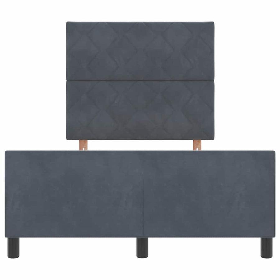 Boxspringbed met hoofdeinde Donkergrijs 120 x 200 cm Fluweel