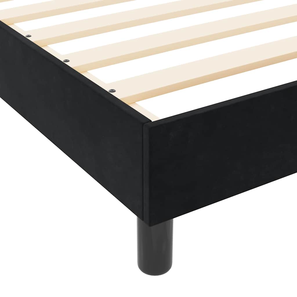 Boxspringbed met hoofdeinde Zwart 120 x 200 cm Fluweel