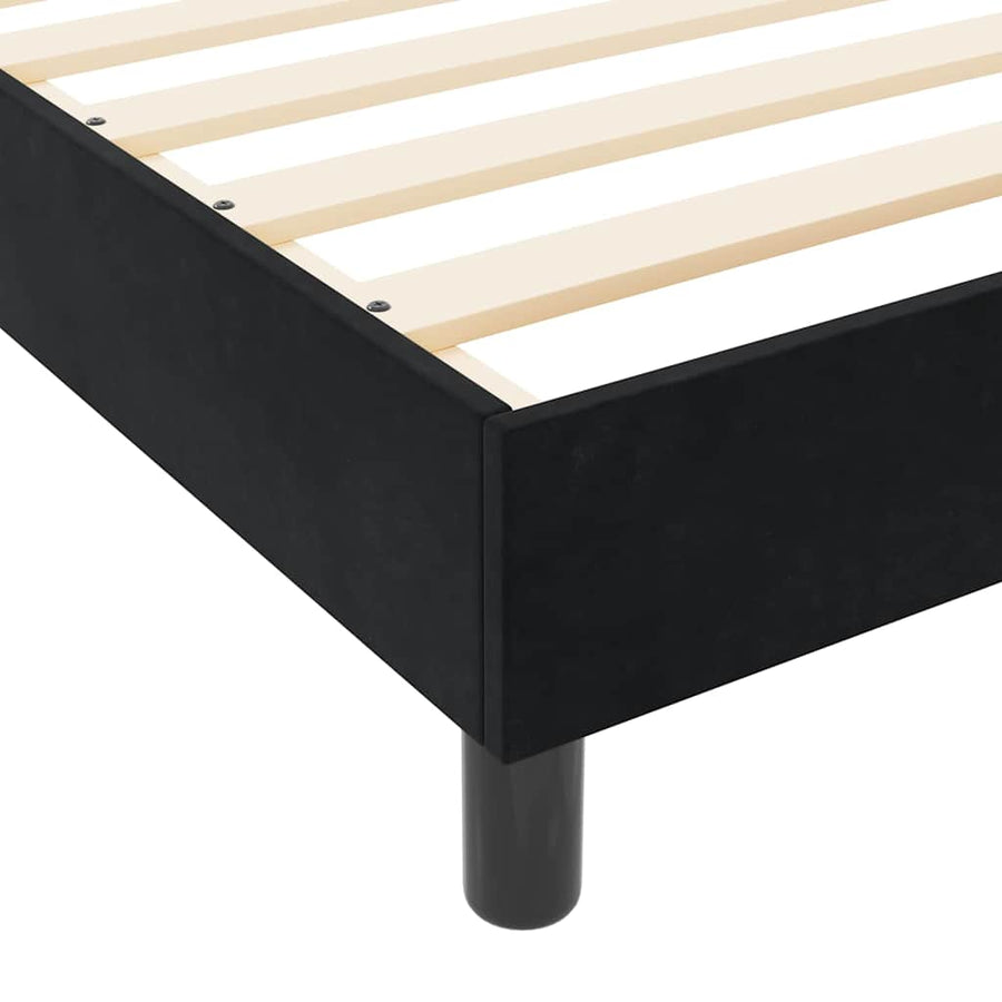 Boxspringbed met hoofdeinde Zwart 120 x 200 cm Fluweel