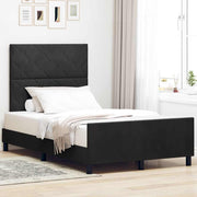 Boxspringbed zwart 120x200 cm fluweel hoofdeinde