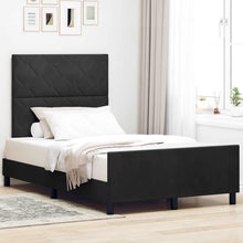 Boxspringbed met hoofdeinde Zwart 120 x 200 cm Fluweel