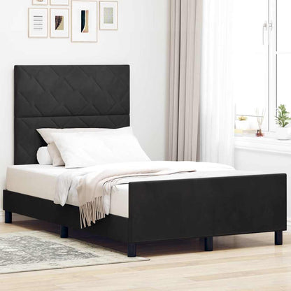 Boxspringbed met hoofdeinde Zwart 120 x 200 cm Fluweel