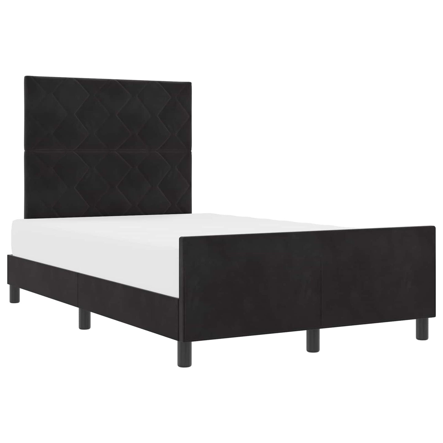 Boxspringbed met hoofdeinde Zwart 120 x 200 cm Fluweel