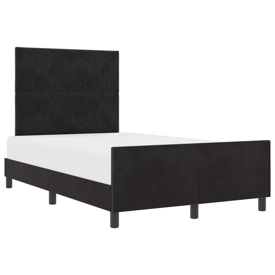 Boxspringbed met hoofdeinde Zwart 120 x 200 cm Fluweel